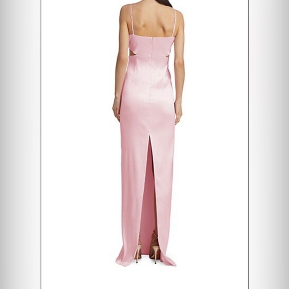 Vera Wang Bride Christine satin,  waist cut-outs gown, pale pink - Picture 2 of 16